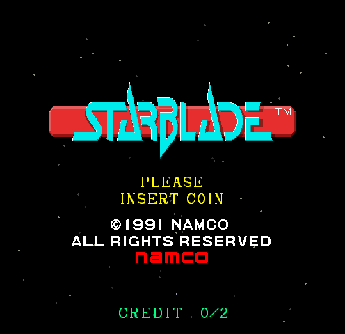 Starblade (Japan) Title Screen